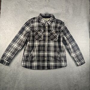 Sage Collective Plaid Shacket Womens L Plaid Fleece Sherpa Lined Outdoors Hiking